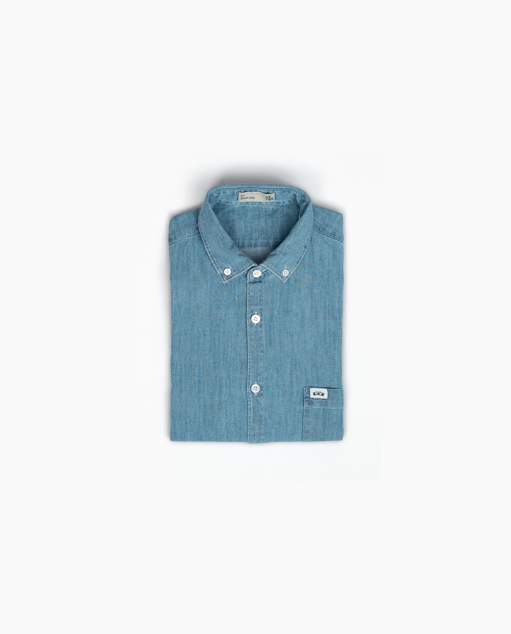 Light Washed Chambray Racecar Shirt - 8JS