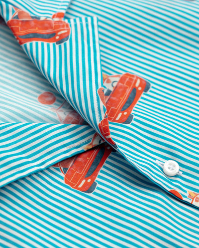 Red Convertible Pattern Shirt - 8JS