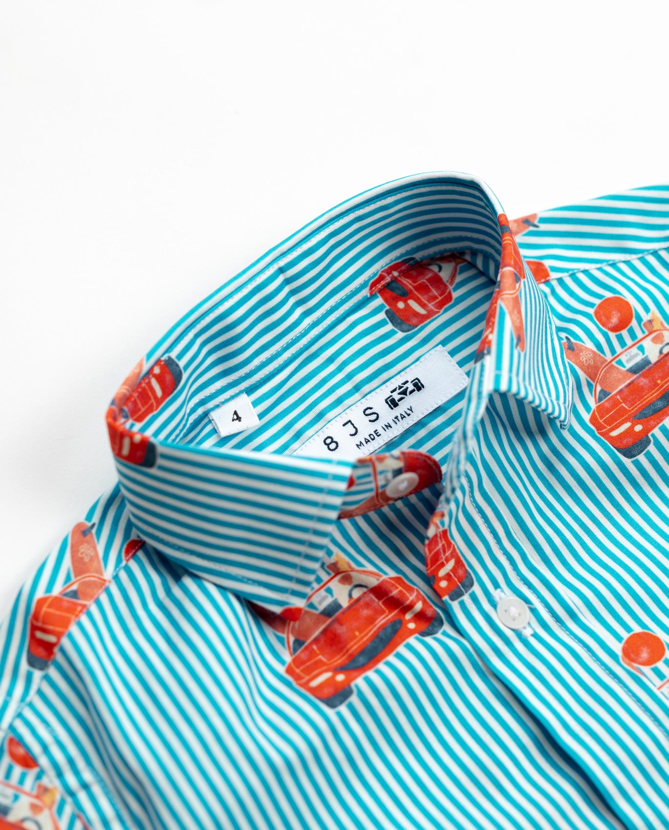 Red Convertible Pattern Kids Shirt - 8JS