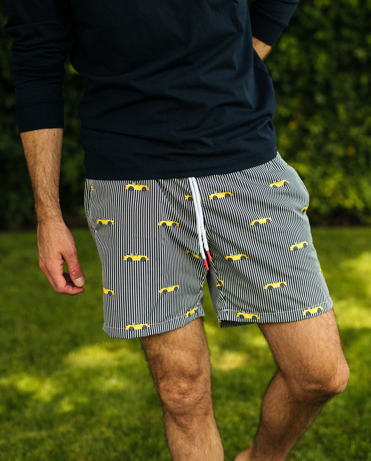 Yellow Car Pattern Swimshort - 8JS