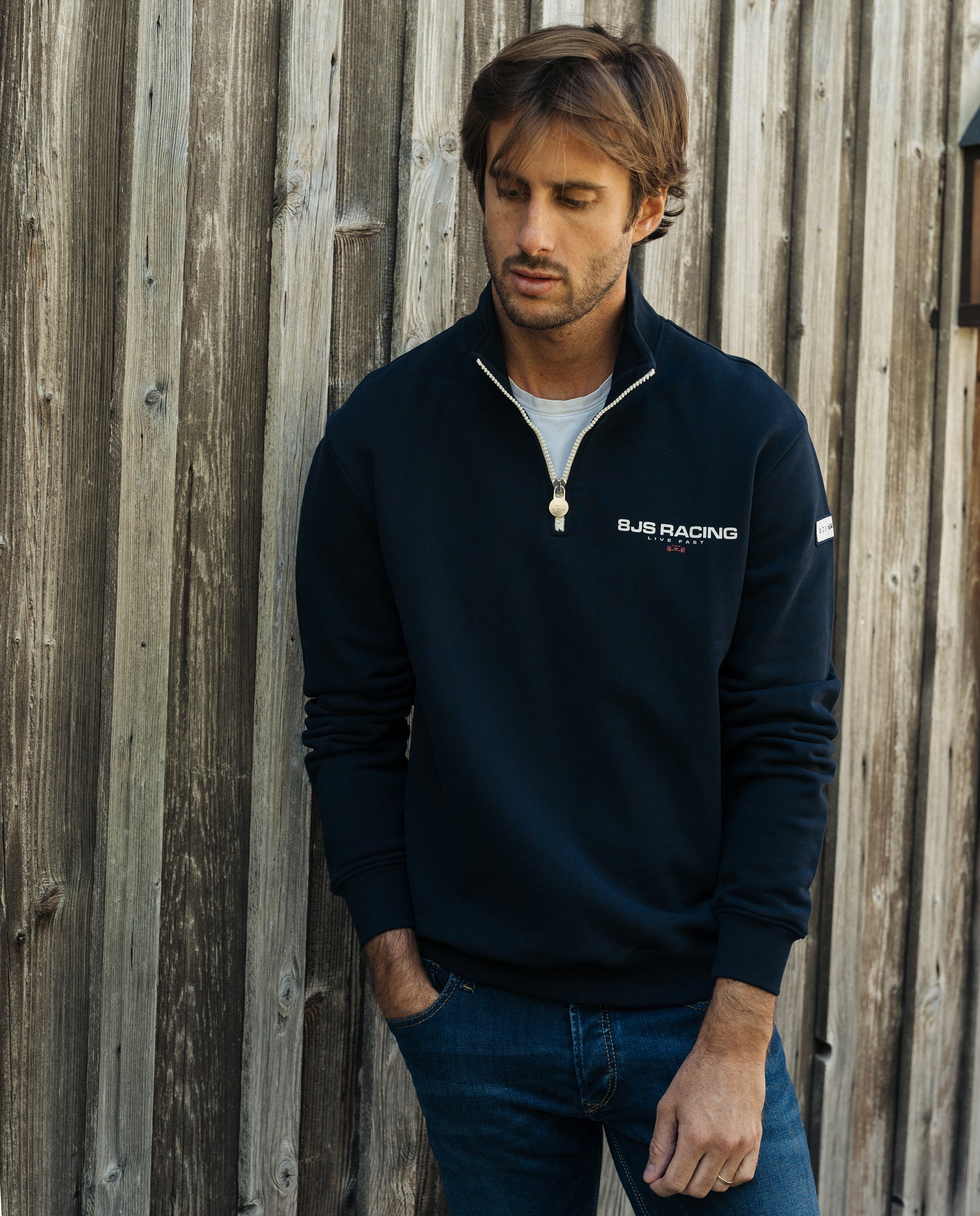 8JS Racing Half Zip Sweatshirt - 8JS