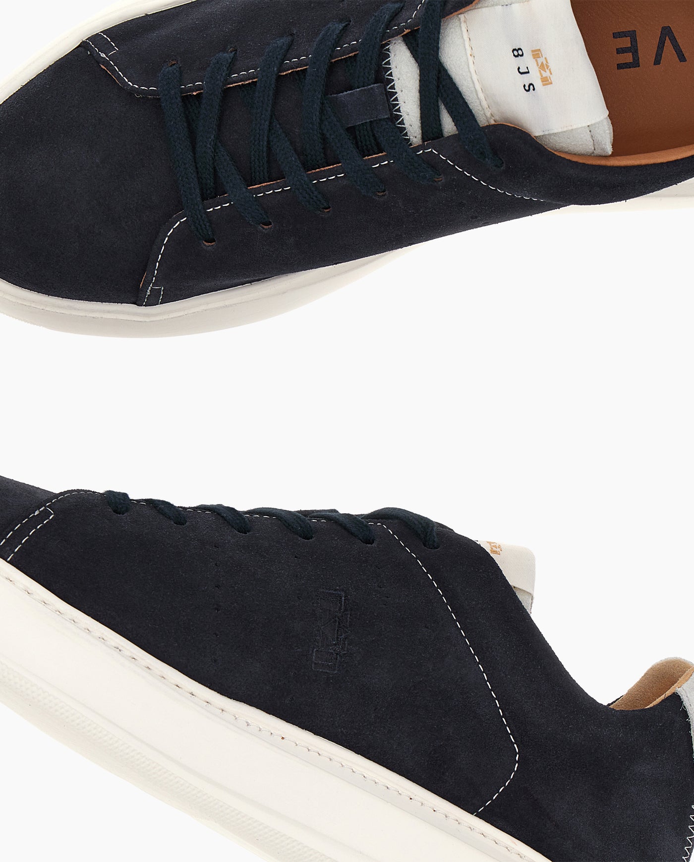 Navy Evolo Suede Racing Sneakers - 8JS